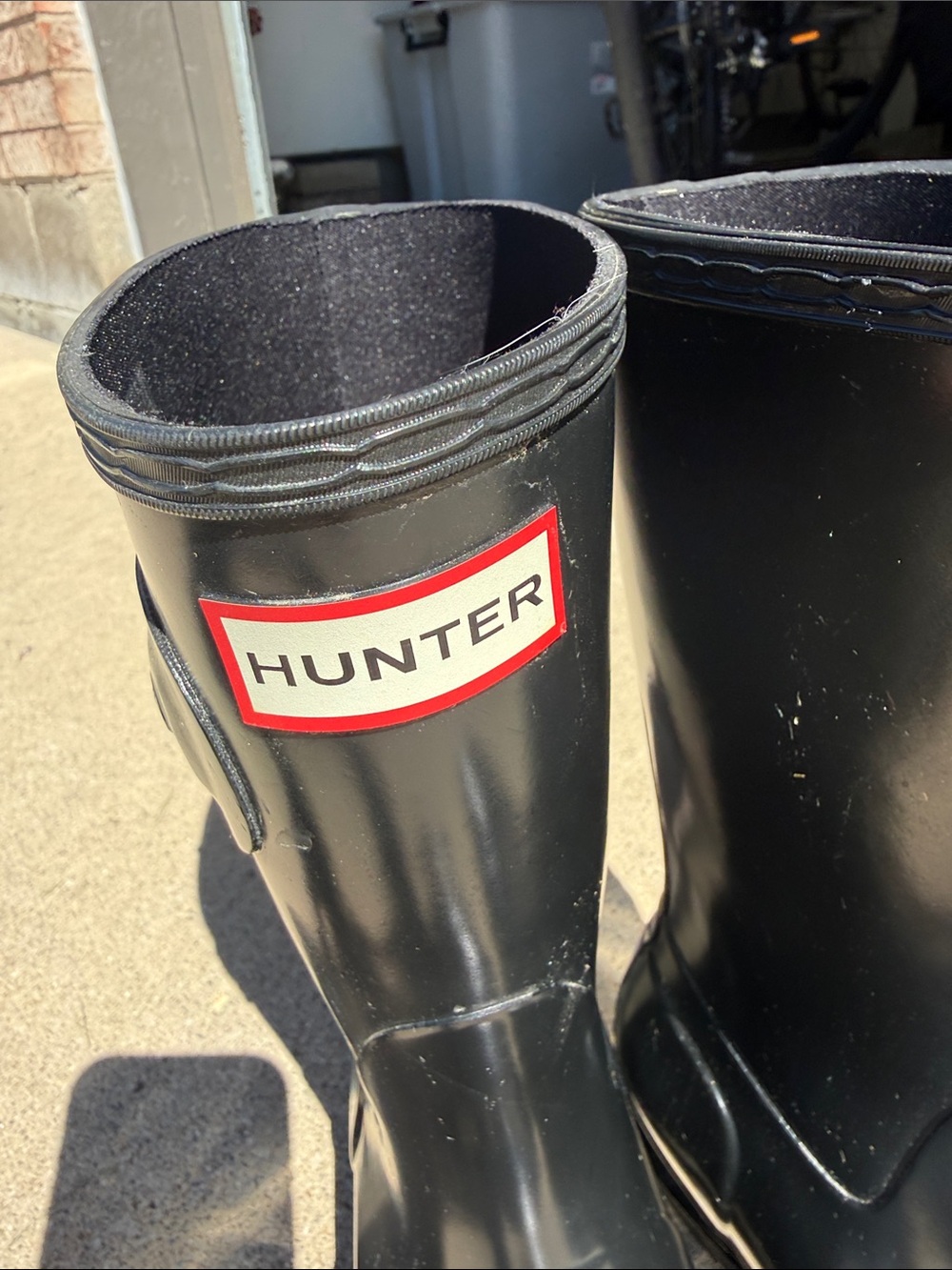 Hunter Black Mid-Calf Rain Boots size 9 - Picture 2 of 6